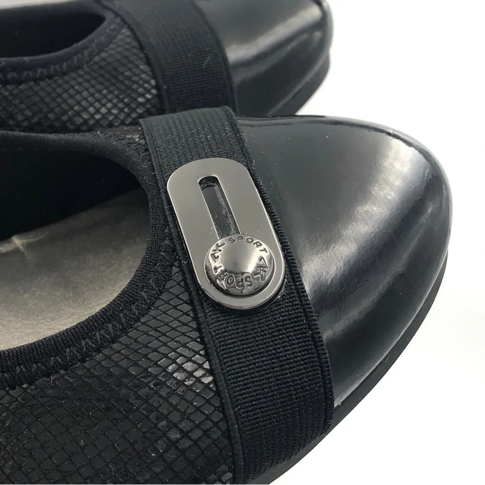 Anne Klein Patent Leather Slip On Wedges